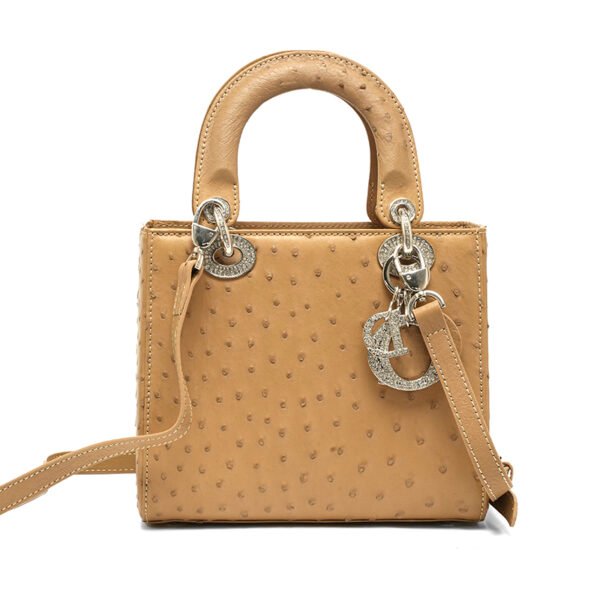 Y-009 four-grid/Ostrich/Milk Tea Color