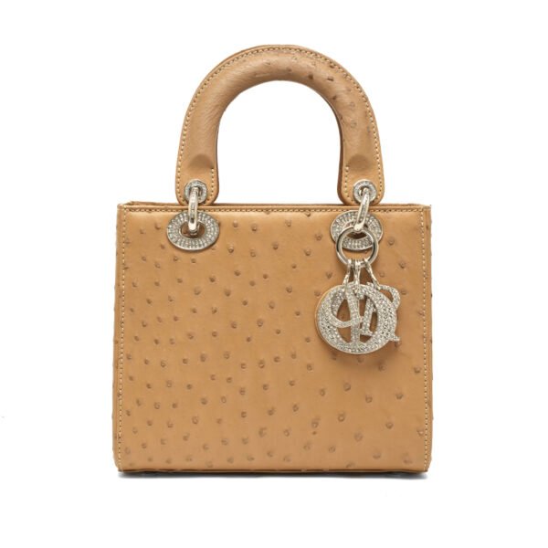 Y-009 four-grid/Ostrich/Milk Tea Color