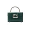 A0027 dark green silver buckle