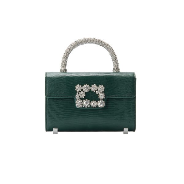 A0027 dark green silver buckle