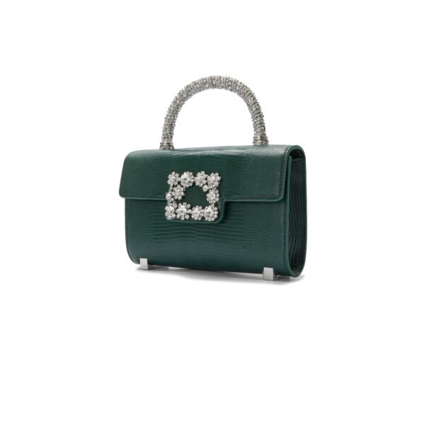 A0027 dark green silver buckle