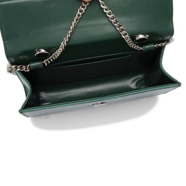 A0027 dark green silver buckle