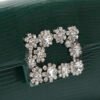 A0027 dark green silver buckle