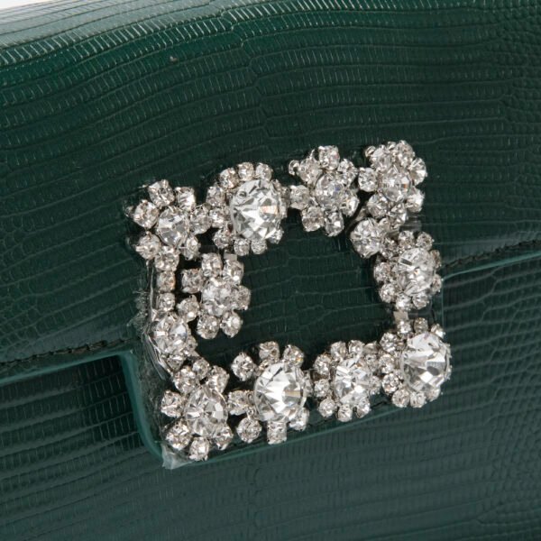 A0027 dark green silver buckle