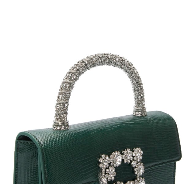 A0027 dark green silver buckle